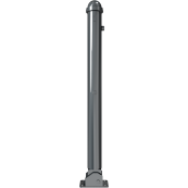 Ornamental bollard | Series 477B | � 76 mm | foldable, self-engaging lockto be fixed by plugs, with base plate 100 x 150 mm | with Euro profile cylinder lock and three keys | with 2 eyelets